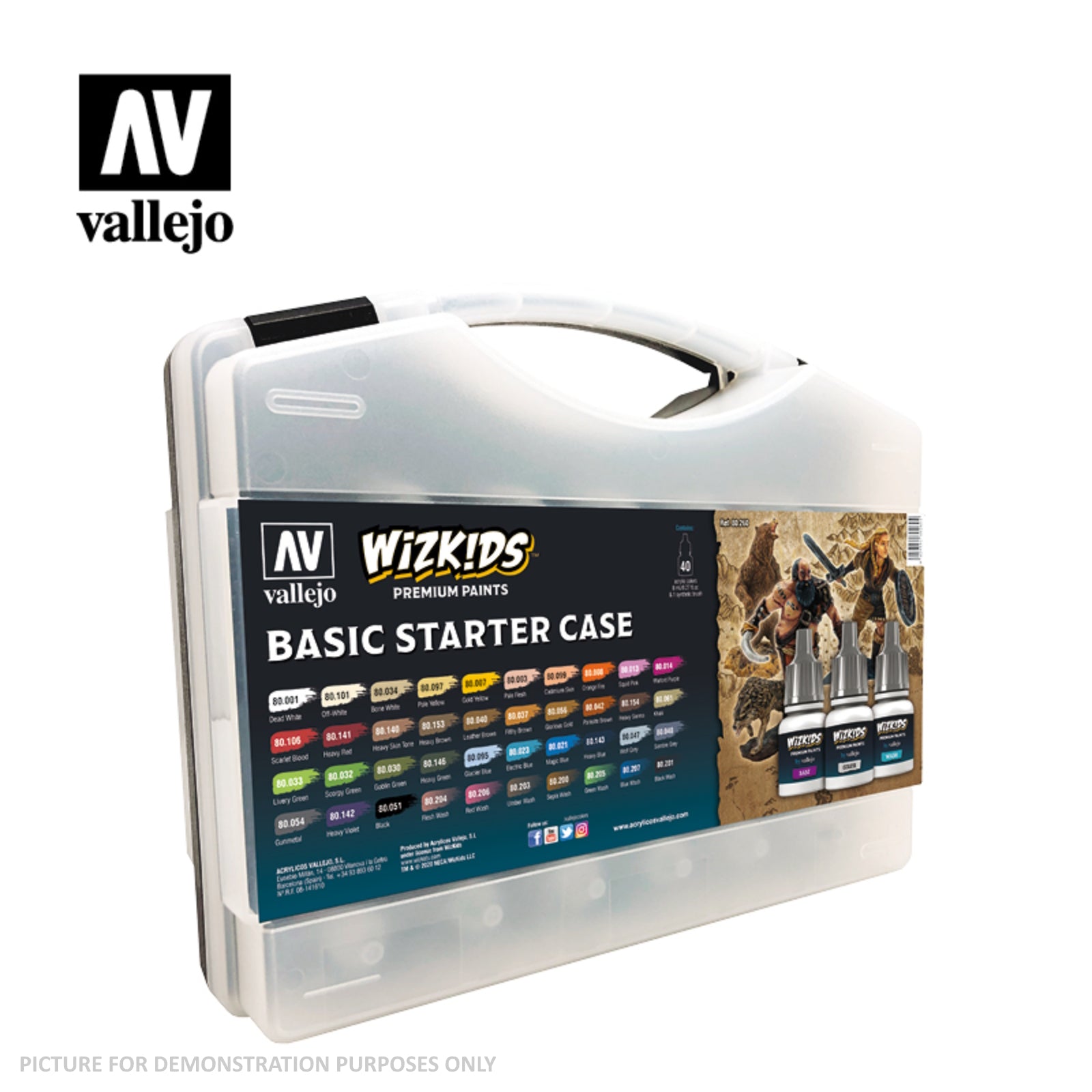 Wizkids Premium Paint Set by Vallejo - Basic Starter Case